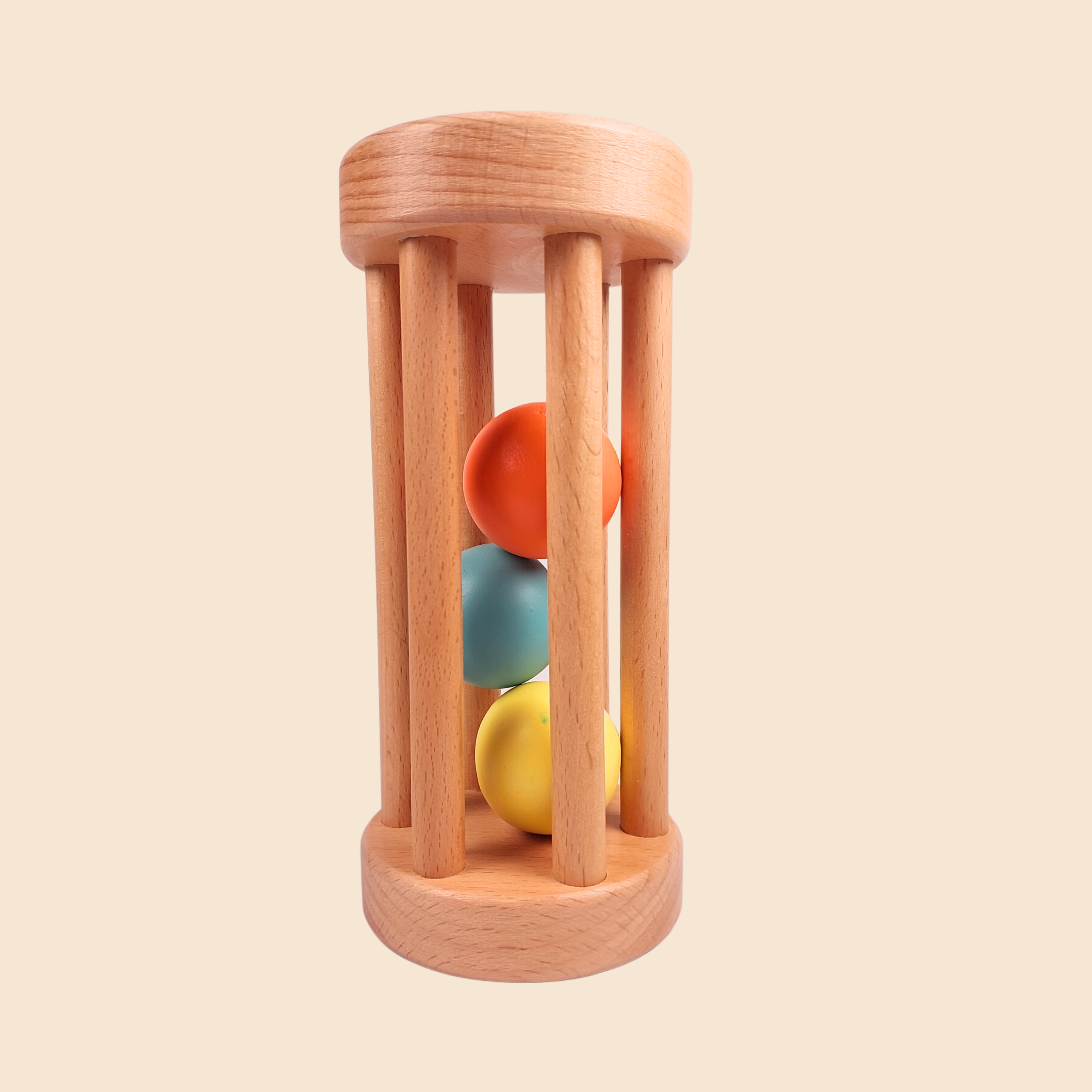 Wooden Rattle-Circle with Butterfly – Keikotoys