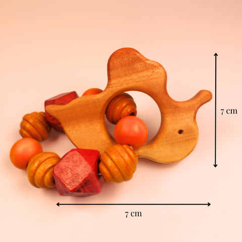Wooden Teether Ring- Bee