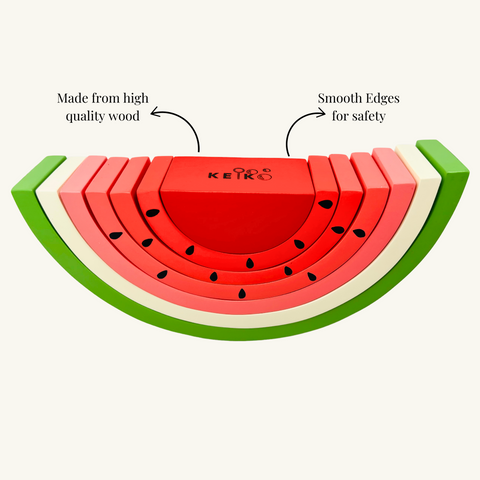 Wooden Watermelon Stacking Fruit Toy
