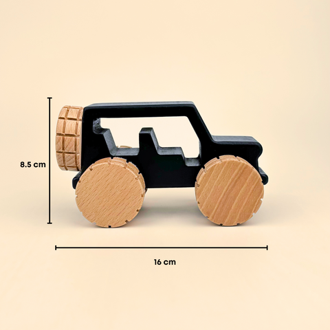 Keiko Wooden Jeep- Push Toy